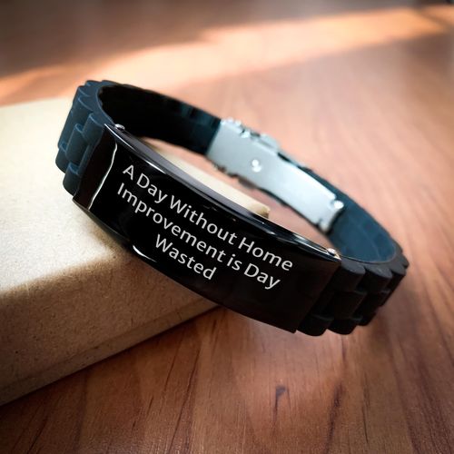 Home Improvement Gifts, Funny Quote, Glide lock Clasp Bracelet for Men, Women, Friends, Coworkers, Family, Birthday Unique Gifts from Home Improvement Enthusiasts