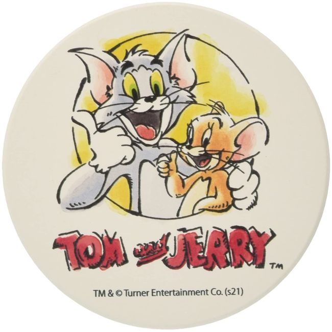 Sunart SAN3658-3 Tom and Jerry Water Absorbing Coaster, Approx. 3.5 inches (9 cm)