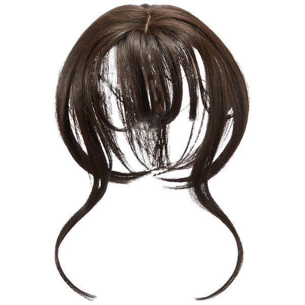Priscilla TFX-106-TNC Fluffy Hand Planted Whorl Bangs Wig, Nuance Curl Bangs, Heat Resistant, Natural Color