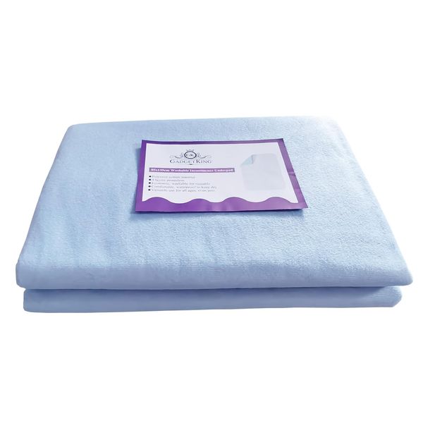 Washable Incontinence Bed Pad Waterproof Mattress Protector Reusable Mat Sheet Underpads Sheet Bedding Protection Without Tucks Cot Baby Changing Adult Chair Sofa Couch Double (Doubled Bed 85x 135cm)