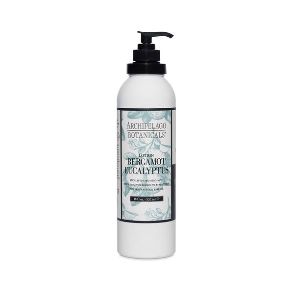 Archipelago Botanicals Bergamot Eucalyptus Lotion, Hydrating Lotion for Rejuvenated and Smooth Skin, Scented Body Lotion Made without Parabens, Phthalates and GMOs (18 oz)