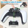 Xhiver Mini Steering Wheel Attachment for PS-5 Controller – Racing Game Accessory, Enhanced Grip & Control (Black)
