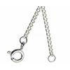 ANTOMUS® Solid Sterling Silver Diamond Cut Curb 50(1.75mm Gauge) 2 Inch Extender Chain.