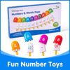 Odoorgames Mini Number Pops 1-10 – Double-Sided, Words & Patterns – Fun Popsicle Toy for Number Recognition & Kindergarten Learning