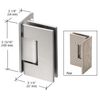 CRL V1E044SN Satin Nickel Vienna 044 Series Wall Mount Offset Back Plate Hinge