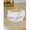 Set Of Two (X3) White Floating Tea light Candle Holders
