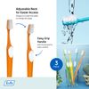 TEPE Supreme Toothbrush, Soft Bristle Toothbrush, Tapered Brush Head for Sensitive Teeth and Gum Care, Adult, 3 Pack