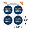 Emory University Eagles Logo Refrigerator Fridge Locker Vinyl Circle Magnet Set