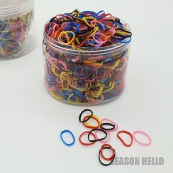 Season Hello Large Capacity Hair Elastic Band Mini Rubber Band Color Mix Infant Hair Band Women&#39;s Hair Elastic Band Hair Extension Elastic Band_MC