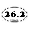 CafePress Pittsburgh Marathon Oval Car Bumper Sticker