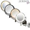 JERDON Wall-Mounted Makeup Mirror with Lighting - Round Lighted Makeup Mirror with Chrome Finish Wall Mount - Direct Wire - Model HL65CD