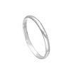 Sterling Silver 2mm D Shaped Wedding Band Ring Size N (Available E - W)