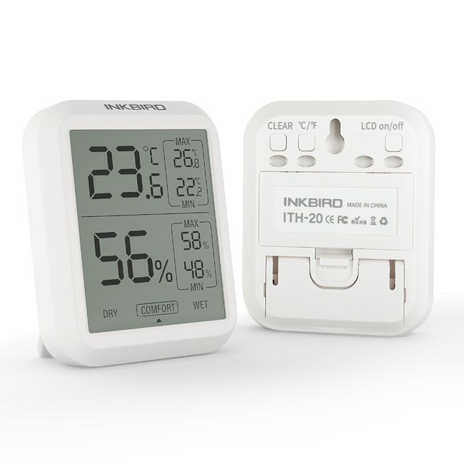 INKBIRD IBS-TH1 Plus Thermometer Hygrometer Wireless Bluetooth Outdoor  Thermometer Smart Home Temperature and Humidity Sensor