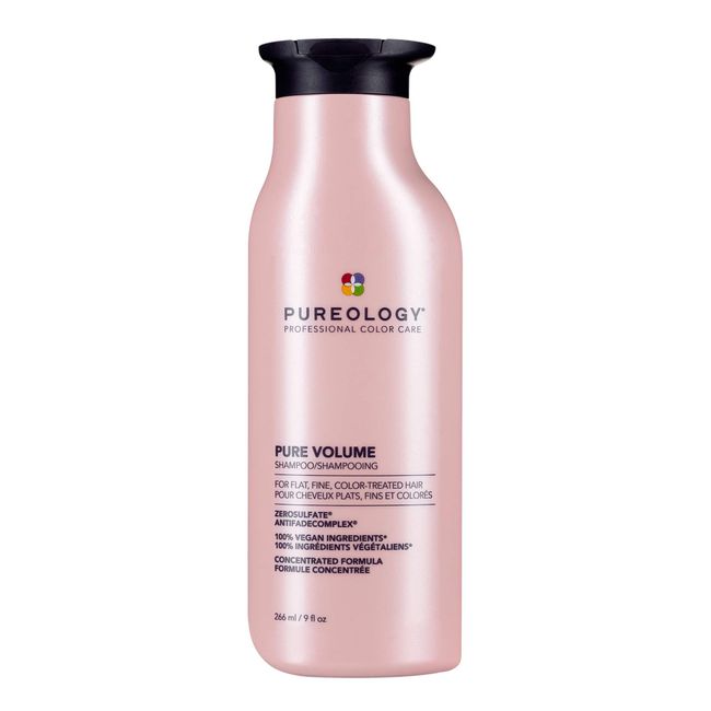 Pureology Pure Volume Shampoo | For Flat, Fine, Color-Treated Hair | Adds Lightweight Volume and Body | Clarifies Buildup | Sulfate-Free | Vegan | 9 Fl. Oz.