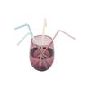 Items 4U! 125 Flex Straws, Stripe, Assorted Colors