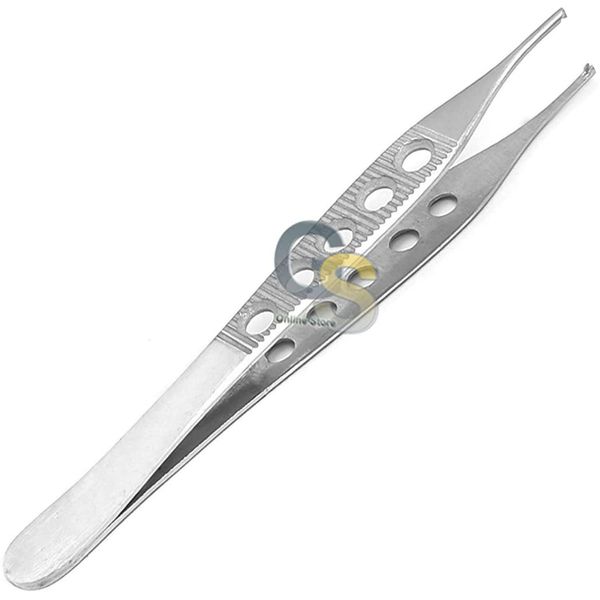 G.S 1 Premium Grade 5 Hole ADSON Tissue Forceps Platform 4.75"