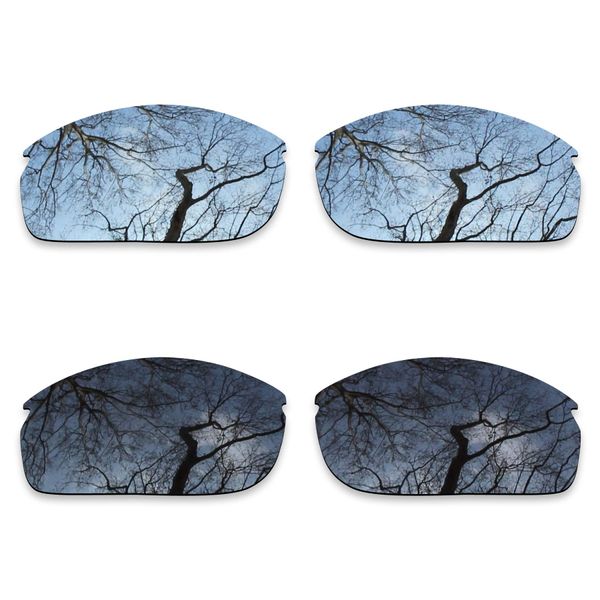 ToughAsNails 2 Pair Polarized Lens Replacement for Oakley Commit SQ Black&Silver Chrome