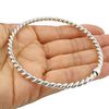 The Mexican Collection Large Hallmarked Solid 925 Sterling Silver Twisted Rope Circle Bangle
