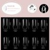 Nail Tips, Transparent Fake Nails, 500 Pieces, Clear, Long, Square Shape, Full Cover, False Nails, Clear, Unmarked, Manicure, DIY Nails, Commercial Use, For Manicurist Practice, Plain, Transparent, Ultra Thin, Simple, Wedding, Party, 10 Different Sizes