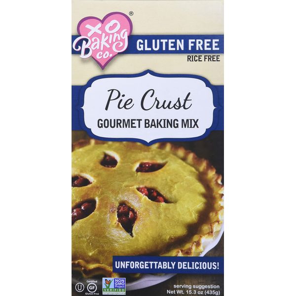 XO Gluten Free Pie Crust Gourmet Baking Mix - Flavorful Flaky Gluten Free Pie Crust - No Preservatives or Artificial Flavors (15.3 Ounce (Pack of 1))