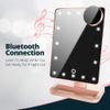 LED Lighted Make up Vanity Mirror  Bluetooth 360° Adjustable Rotation Dimmable