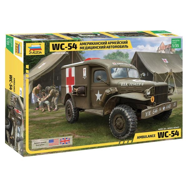 Zvezda - 1/35 WC-54 Ambulance - Plastic Model Making - Scale: 1:35