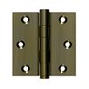 Deltana DSB35 3" x 3" Square Hinge in Antique Brass Pair