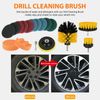 17pcs Drill Brushes Set Tile Grout Power Scrubber Kit Cleaner Shower Wall Carpet