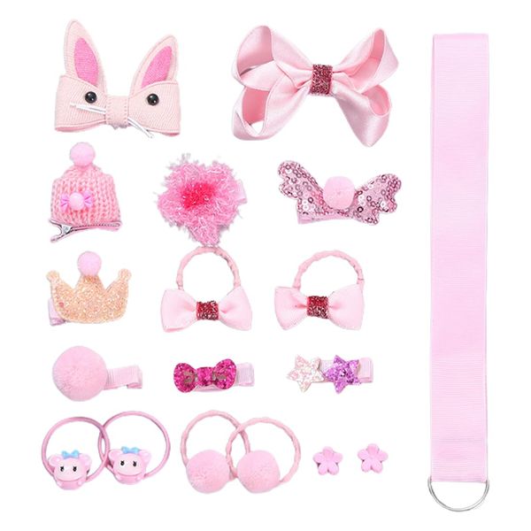 HNJUSR Haarspangen Mädchen, 18 Stücke Krone Stern Herz Schmetterling Haarspangen Glitzer Haarklammern Süße Kinder Haarspangen Haarstyling Accessoires für Mädchen Kinder Damen Haarschmuck(Stil 1 rosa)