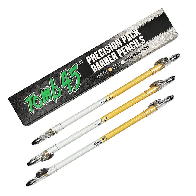 Tomb45 Precision Pack Barber Pencils Double Sided  White & Nude 3pk