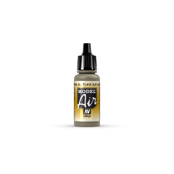 Vallejo VAL71415 Model Air 17ml-A-21 Light Greyish Brown
