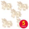 Baker Ross AT317 Unicorn Wooden Cross Stitch Decoration Kits, Arts and Crafts for Kids (Pack of 5)