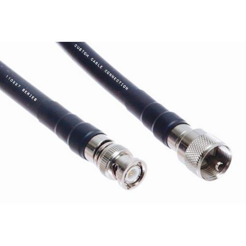 Custom Cable Connection 4 Foot UHF PL259 Male to BNC Male LMR400 Times Microwave 50 Ohm Coax Low Loss Antenna Cable for Ham Radio, WLAN, CB Radio and WiFi Antenna Feeders