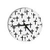 TOOLOUD Christian Crosses 8" Round Wall Clock with Numbers All Over Print