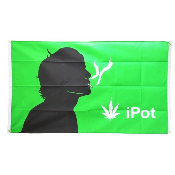 Flaggenfritze® Balkonflagge Hanf I Pot - 90 x 150 cm