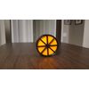 Custom 1/50 Scale Black Cable Reel With Orange Conduit Spool