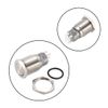 sourcing map Latching Metal Push Button Switch Flat Head 16mm Mounting 2NC 2NO 2COM AC 250V 3A