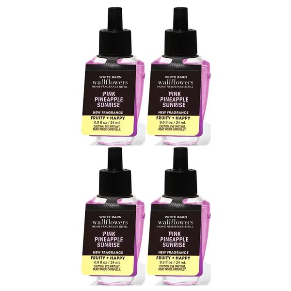 Bath & Body Works WallFlowers Fragrance Refill 0.8 Oz 4 Pack (Pink Pineapple Sunrise)