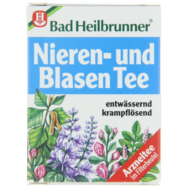 Bad Heilbrunner Nieren und Blasen Tea / kidney and bladder tea(4 Packs each 8 Teabags) - fresh from Germany