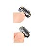 30 Pieces Hair Extensions Clips Wig Clips 28mm U-Shape Snap Comb Clips with Silicone Back (Black)