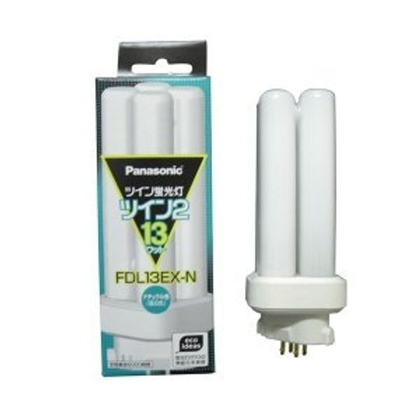 Panasonic FDL13EX-N_set Compact Fluorescent Light Bulb [Twin Fluorescent Light Bulb Twin 2 (4 Bundled Bridges)] 13W Natural Color (3 Wavelength Daylight White)