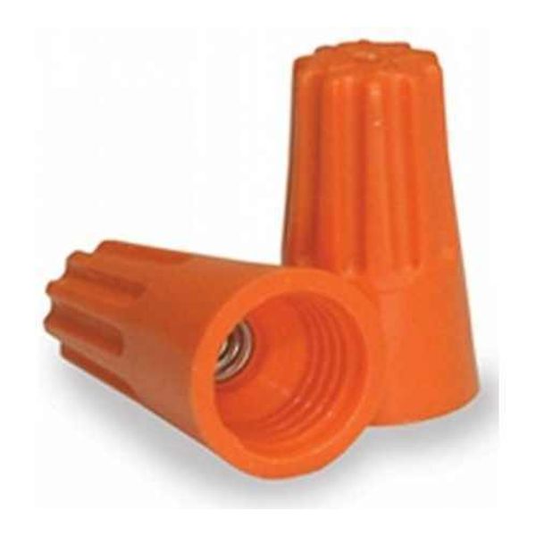 5,000 WIRE CONNECTORS ORANGE STRAIGHT BARREL STYLE SCREW-ON NUTS UL 5000/CASE