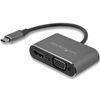 StarTech.com USB-C to VGA and HDMI Adapter - USB-C Multiport Adapter - 4K 30Hz - Space Grey - Integrated Cable -
