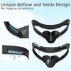 Compatible with Oculus Quest 2 Face Pad Replacement - VR Face Interface Bracket with Light Blocking Nose, Breathable Foam Face Pad Protective for Meta Quest 2, Comfortable Face Cushion VR Accessories