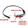 4pcs CCTV Mic Audio Microphone Cable for Security Camera With Power Cable