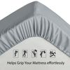 Ev Dekor King Size Fitted Sheet Soft 100% Microfiber 40cm extra deep fitted bed sheets - bedsheets bottom sheet Dark Silver - Grey (152 x 200) Cm