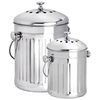 Eddingtons Mini Tabletop Compost Pail/Tea Bag Bin-Stainless Steel, 2.25 Litre, Silver