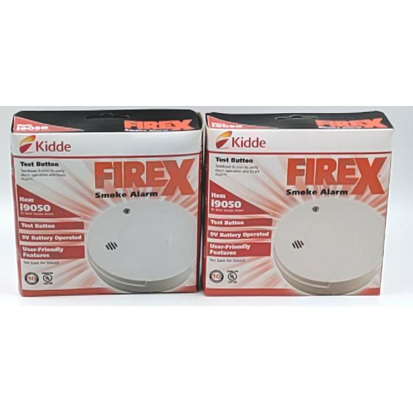 2X KIDDE FIREX Smoke Alarm Battery-Powered Ionization i9050 NEW  Open Box