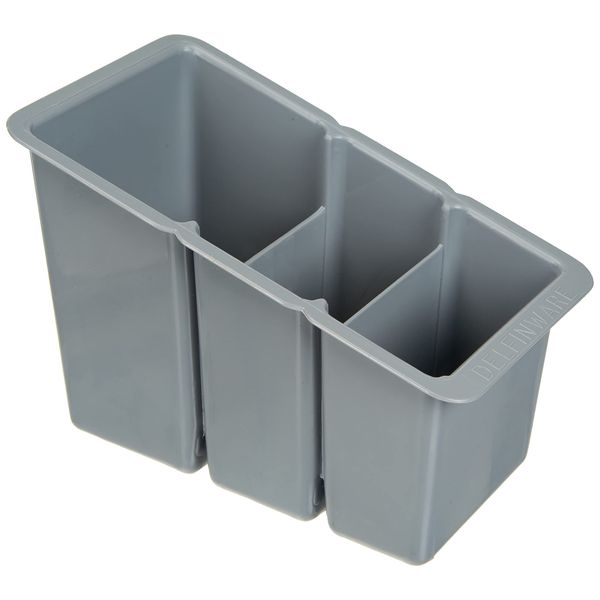 Delfinware Plastic Cutlery Box, Grey, 19 x 10.5 x 13 cm