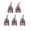 5PCS Toggle Switch DPDT 2 Way Mini Switch On/On